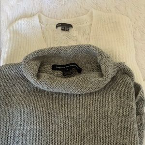 Theory v neck  and French Connection sweaters